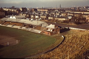 Cathkin Park in the early 1970s having been abandoned in 1967. (Source: Colin Duncan)
